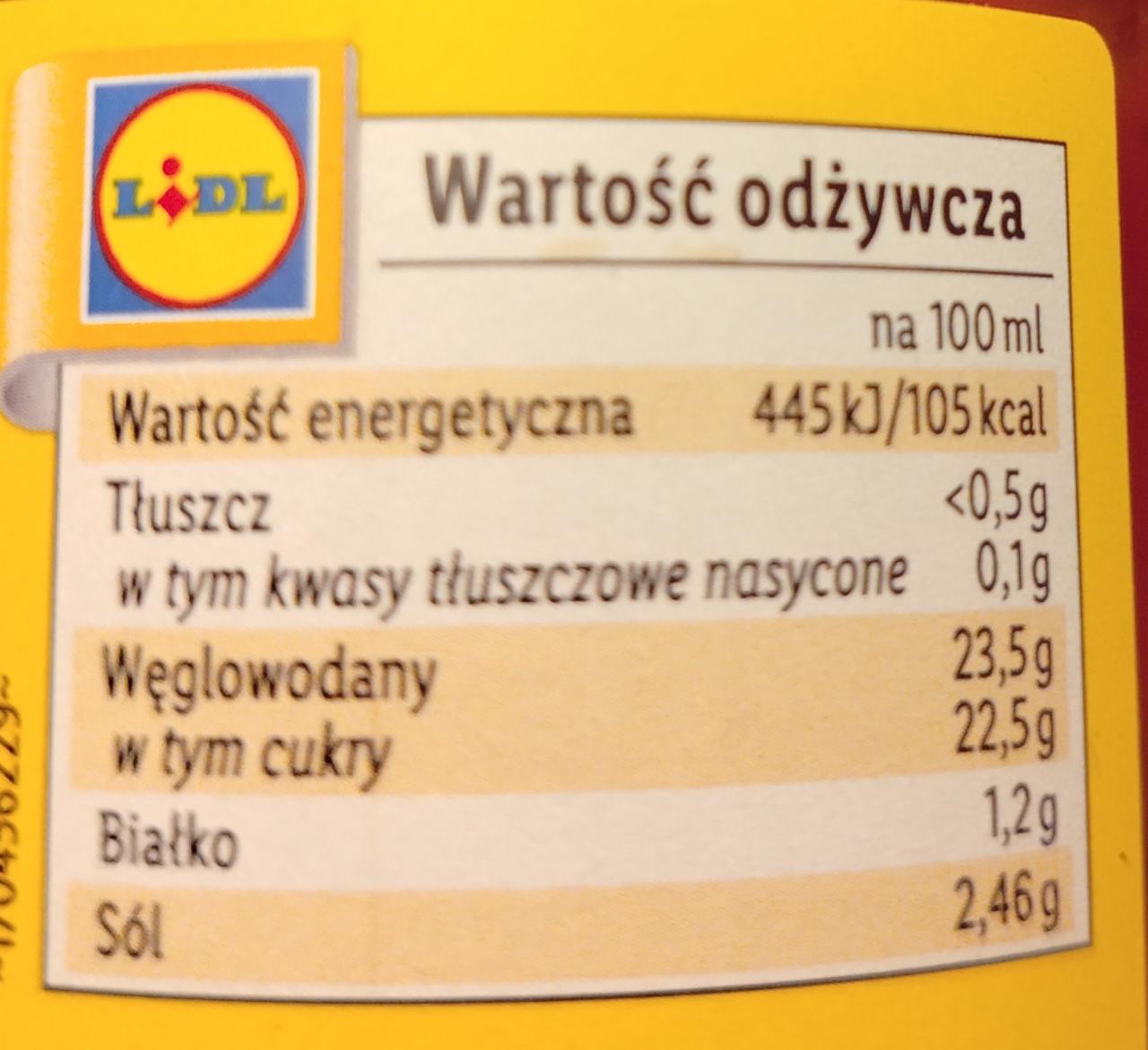 Salsa Sauce El Tequito kalorie kJ i wartości odżywcze Dine4Fit pl