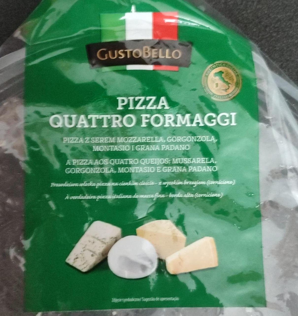 Pizza Quattro Formaggi GustoBello kalorie kJ i wartości odżywcze