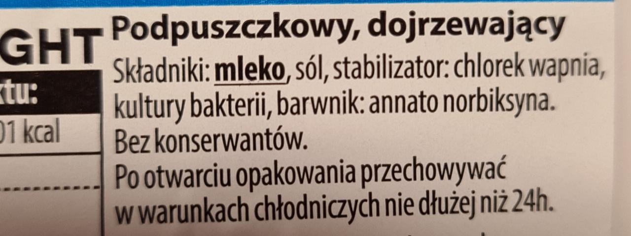 Ser królewski light Sierpc kalorie kJ i wartości odżywcze Dine4Fit pl