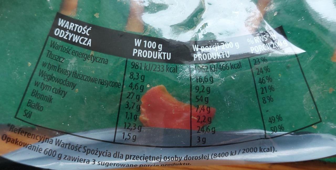 pizza extravaganzza donatello kalorie kJ i wartości odżywcze