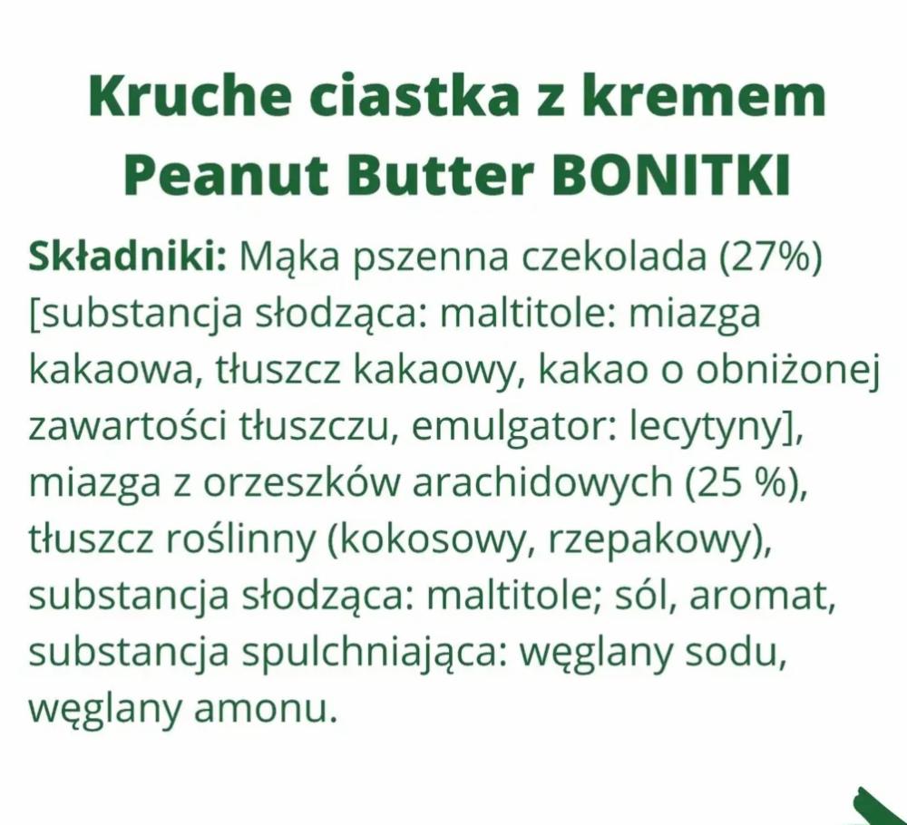 Bonitki Kruche Z Kremem Peanut Butter Kalorie Kj I Warto Ci Od Ywcze