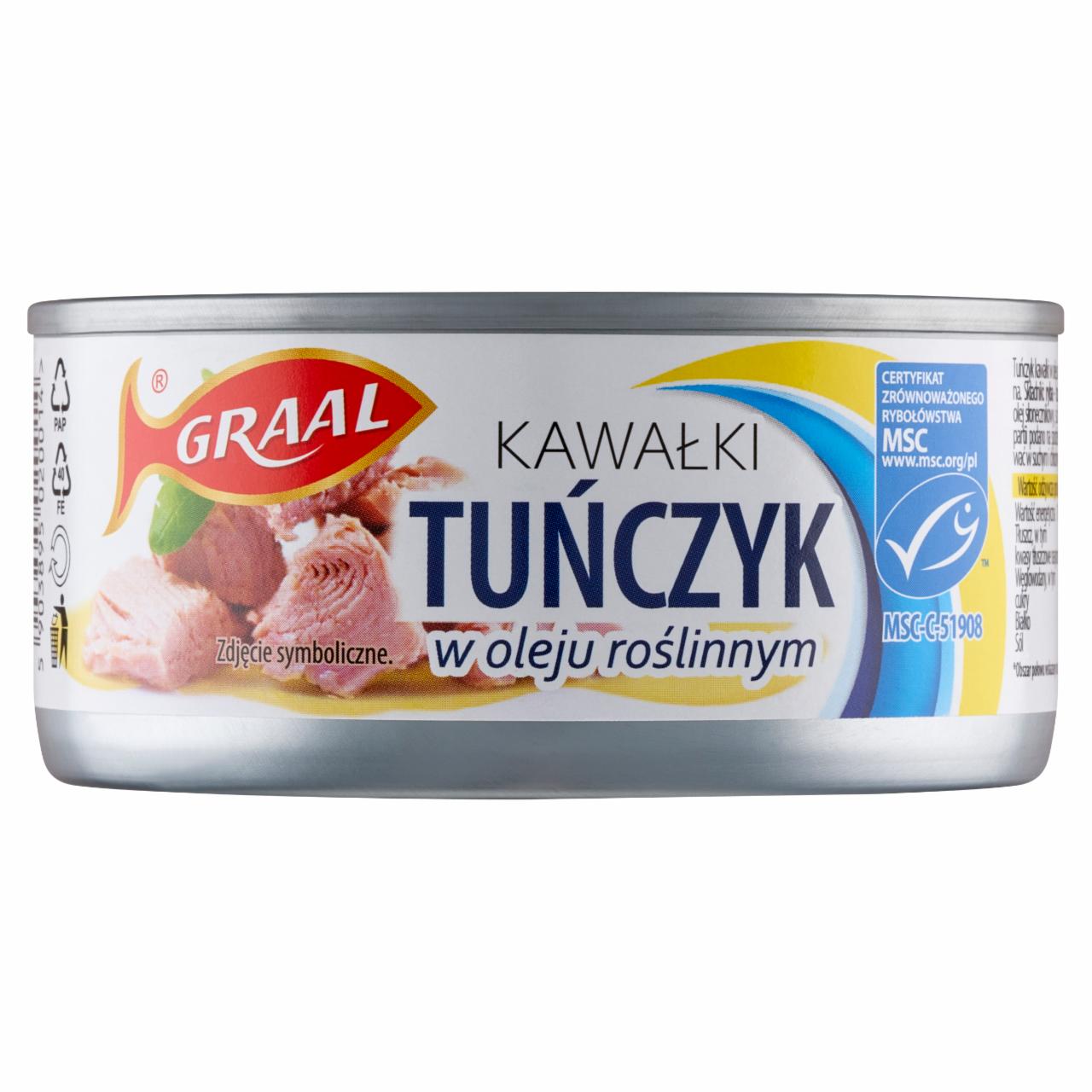 Zdjęcia - Graal Tuńczyk kawałki w oleju roślinnym 170 g