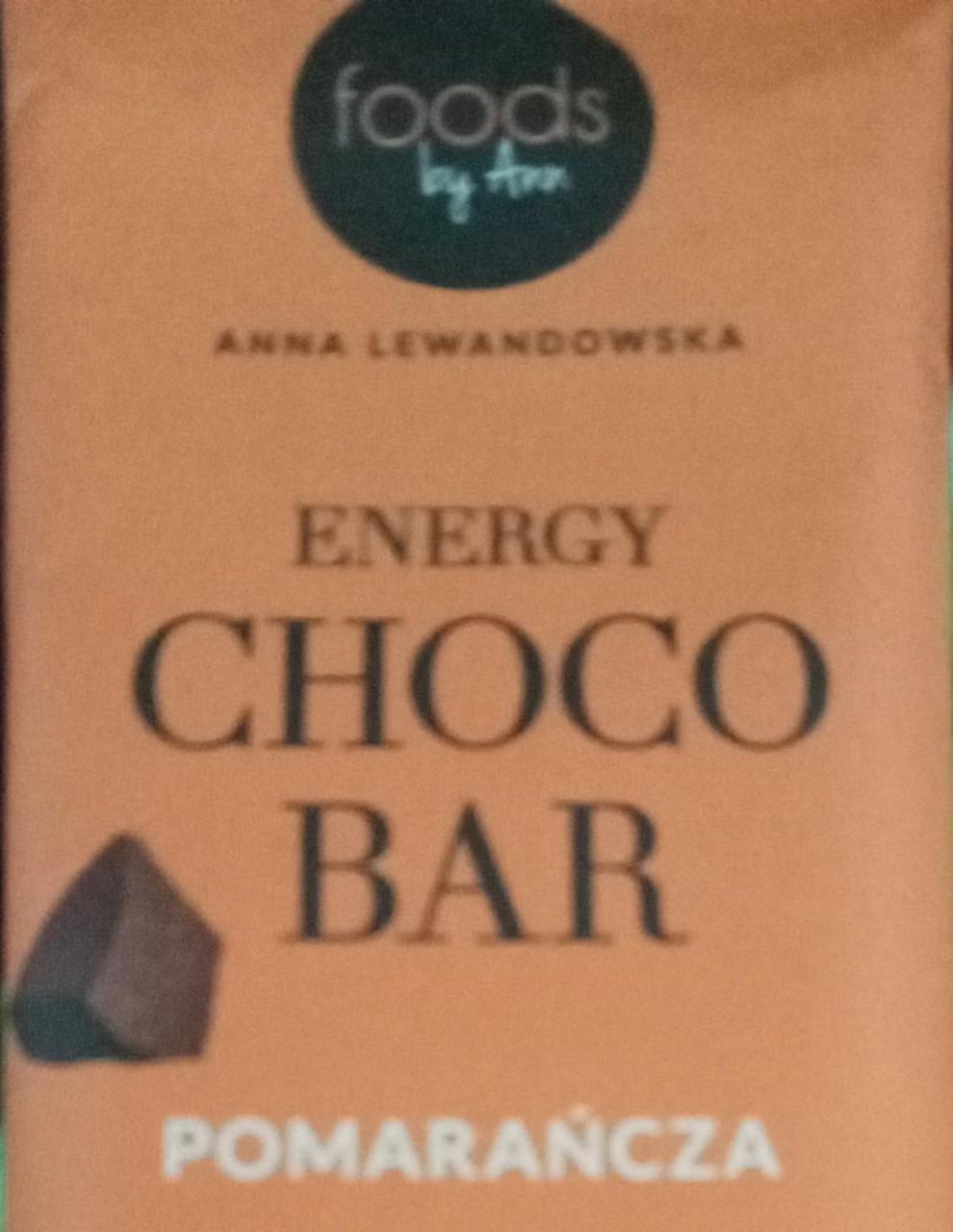 Zdjęcia - Baton energy choco bar pomarańcza foods by ann