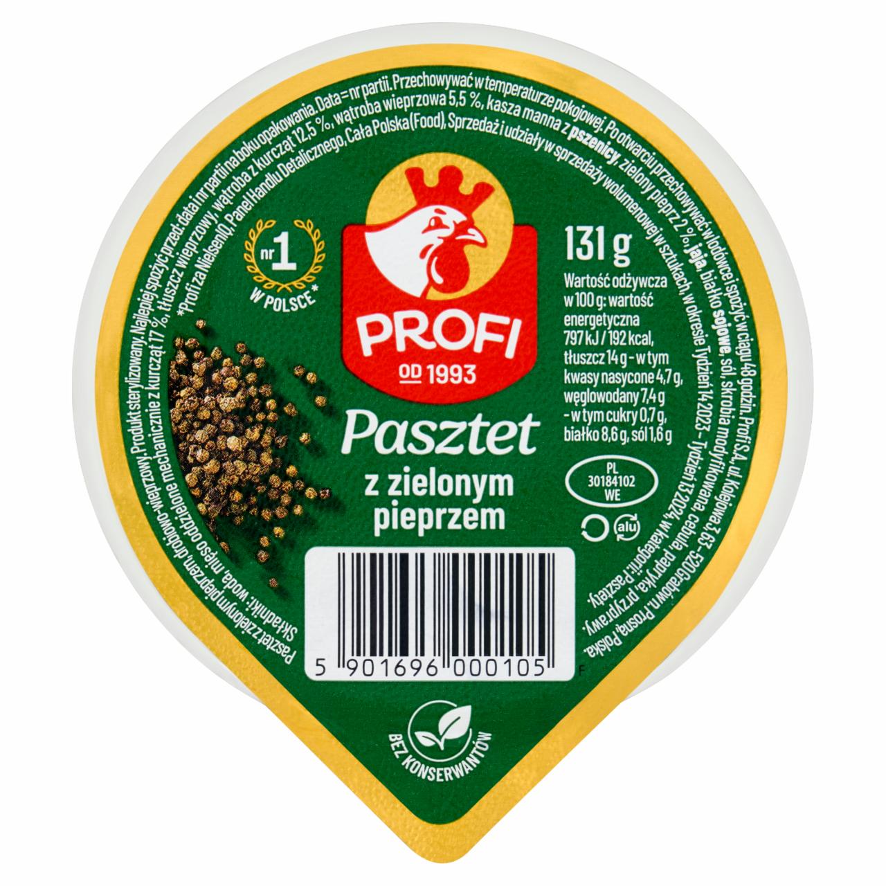 Zdjęcia - Profi Pasztet z zielonym pieprzem 131 g