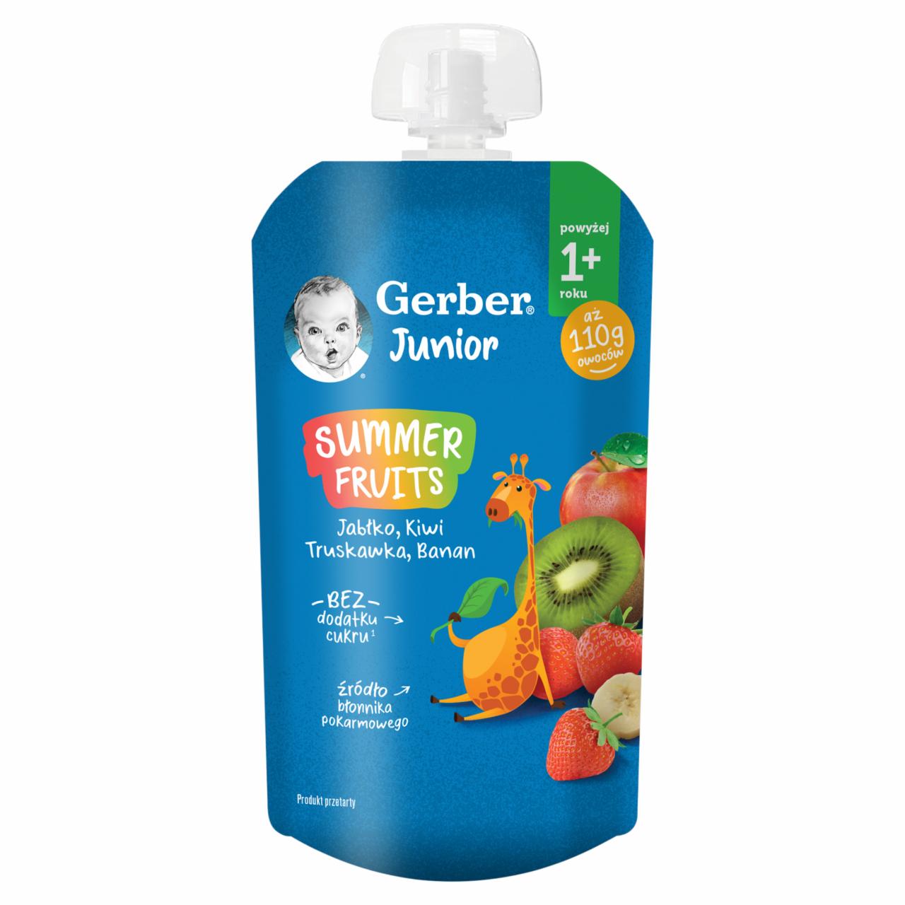 Zdjęcia - Gerber Junior Summer Fruits Deserek jabłko kiwi truskawka banan powyżej 1+ roku 110 g