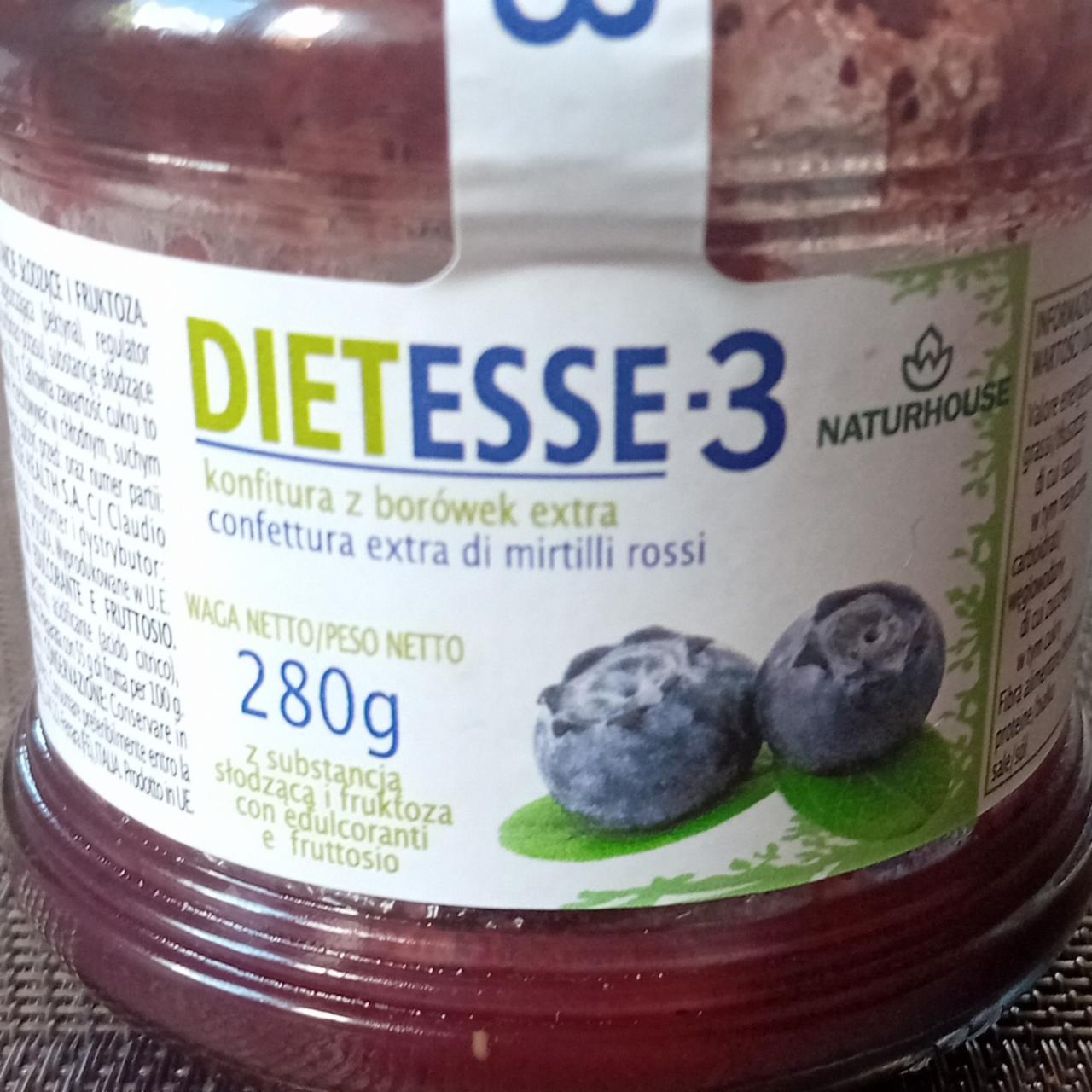 Zdjęcia - Dietesse-3 konfitura z borówek extra Naturhouse