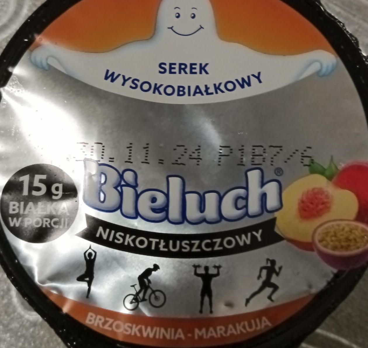 Zdjęcia - Serek wysokobialkowy o smaku brzoskwinia marakuja Bieluch