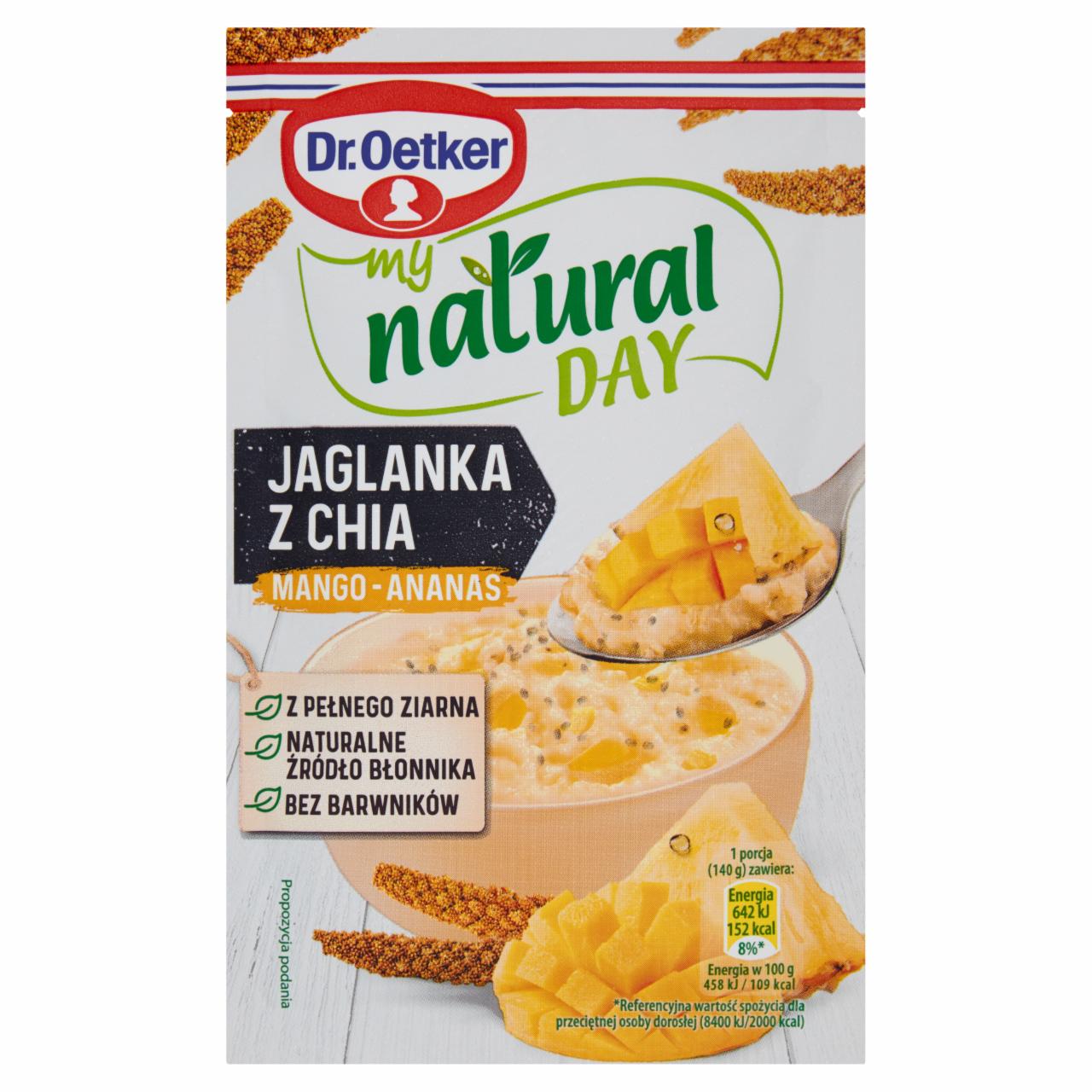 Zdjęcia - Dr. Oetker My Natural Day Jaglanka z chia mango-ananas 40 g