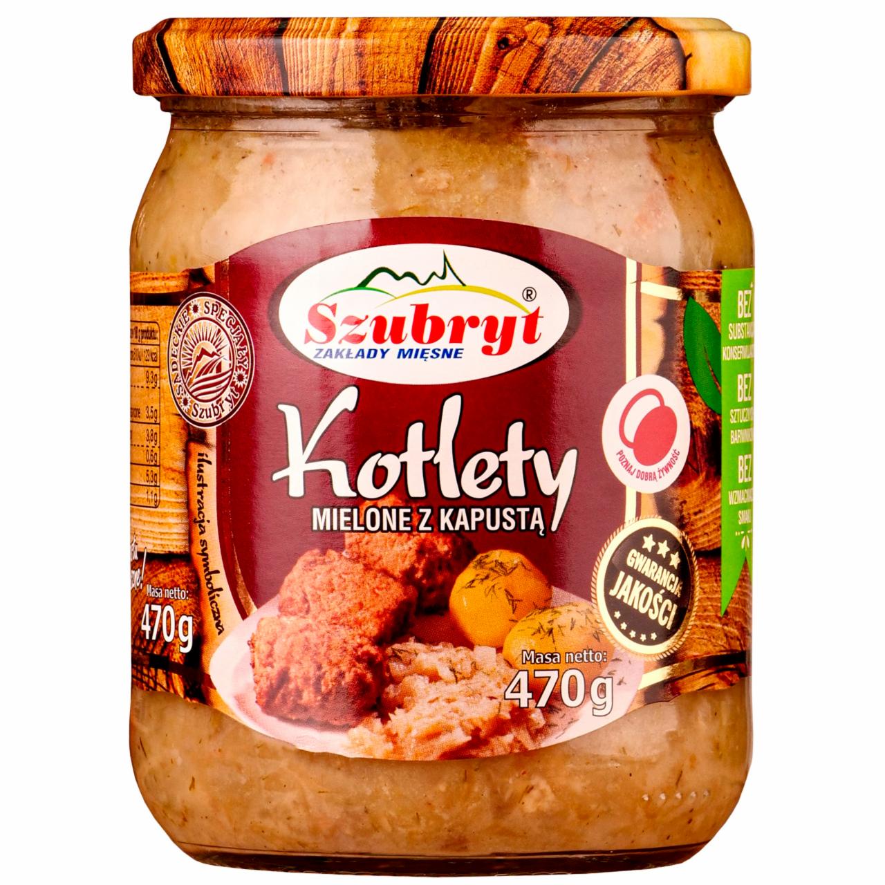 Zdjęcia - Szubryt Kotlety mielone z kapustą 470 g