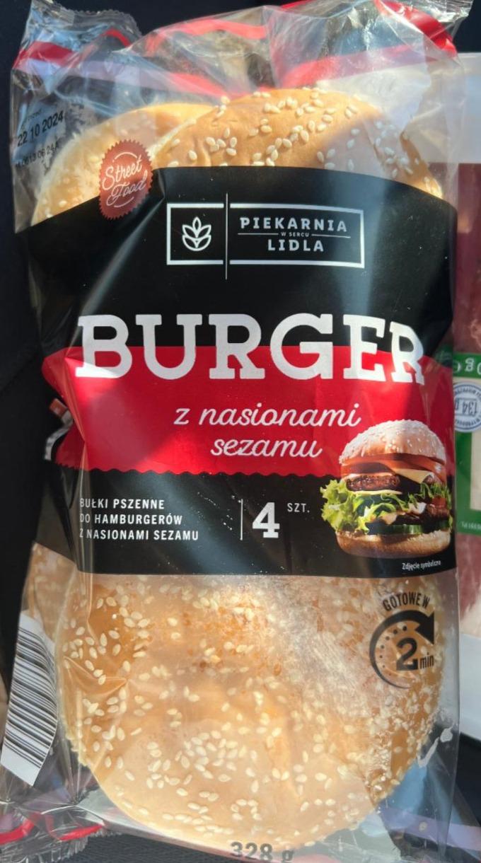 Zdjęcia - Burger z nasionami sezamu Piekarnia Lidla