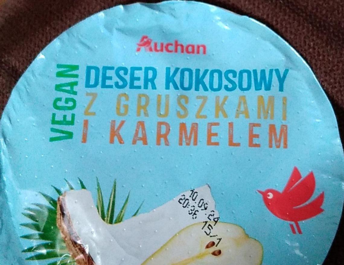 Zdjęcia - Vegan deser kokosowy z gruszkami i karmelem Auchan