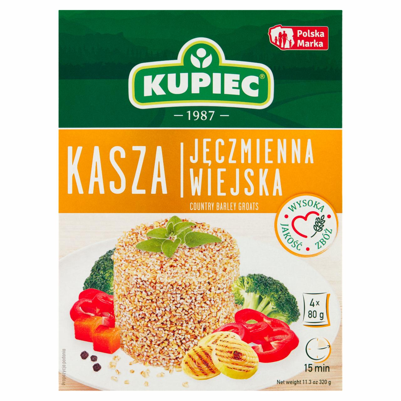 Zdjęcia - Kupiec Kasza jęczmienna wiejska 320 g (4 x 80 g)