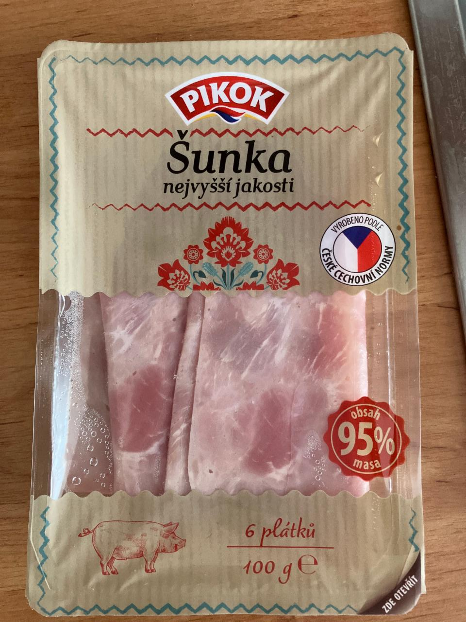 Zdjęcia - šunka nejvyšší jakosti 95% masa Pikok