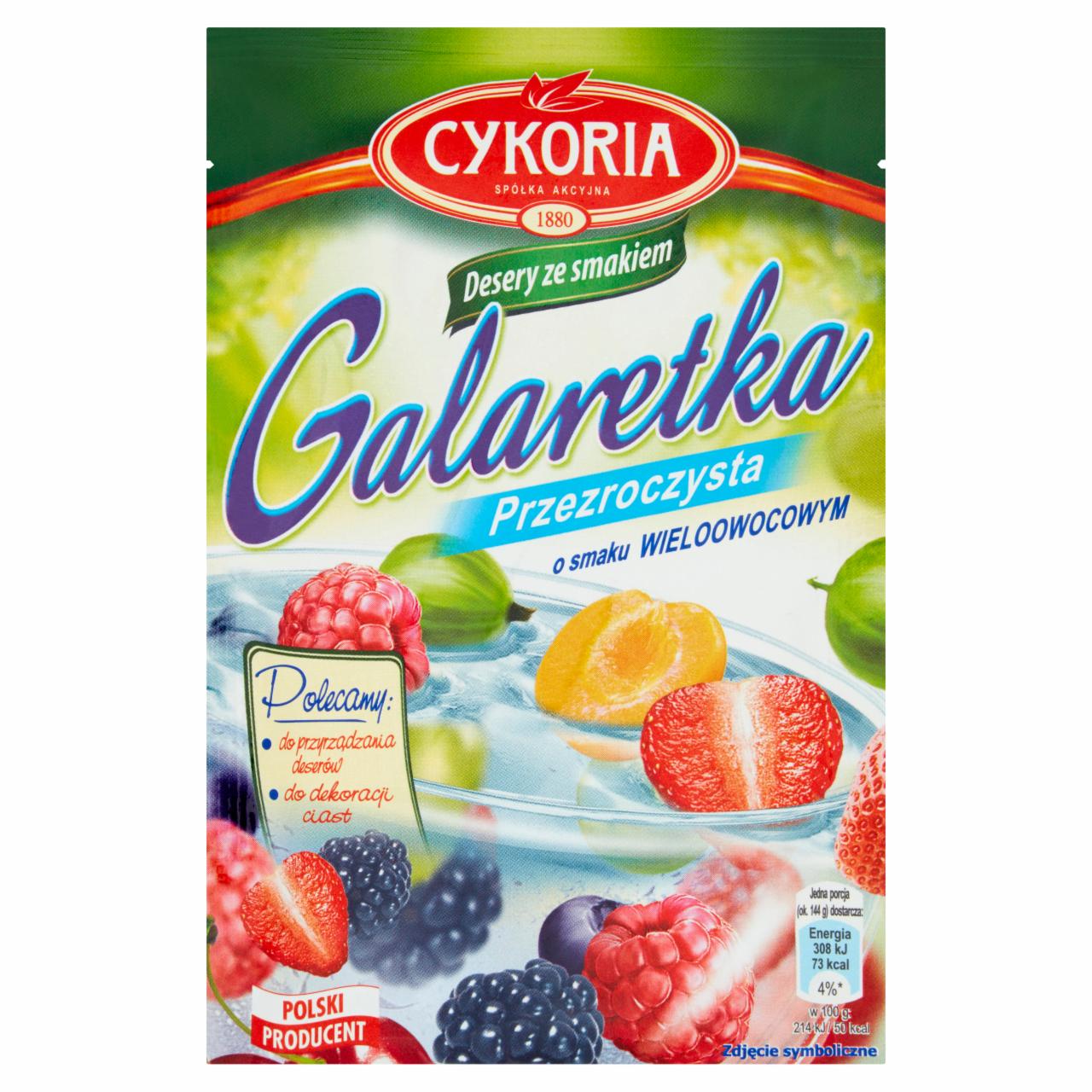 Zdjęcia - Cykoria Galaretka przezroczysta o smaku wieloowocowym 75 g