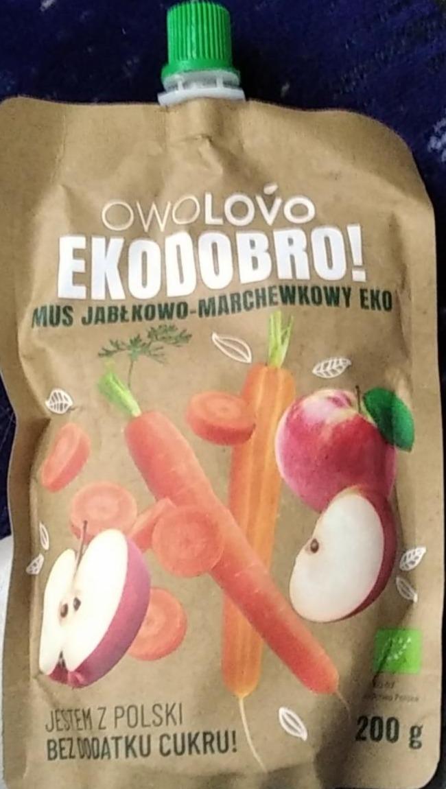 Zdjęcia - OWOLOVO EKODOBRO! Mus jabłkowo-marchewkowy eko 200 g