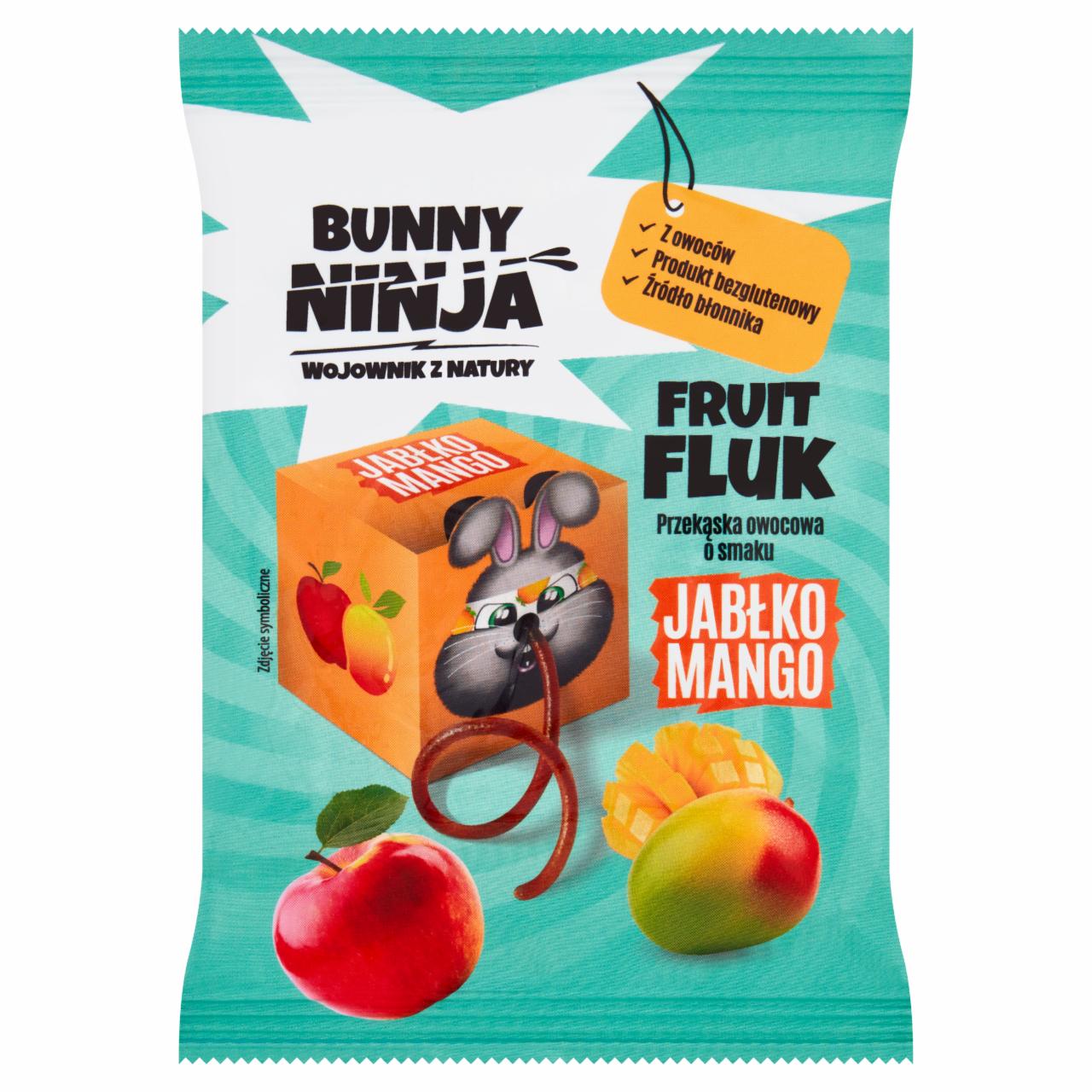 Zdjęcia - Bunny Ninja Fruit Fluk Przekąska owocowa o smaku jabłko mango 15 g