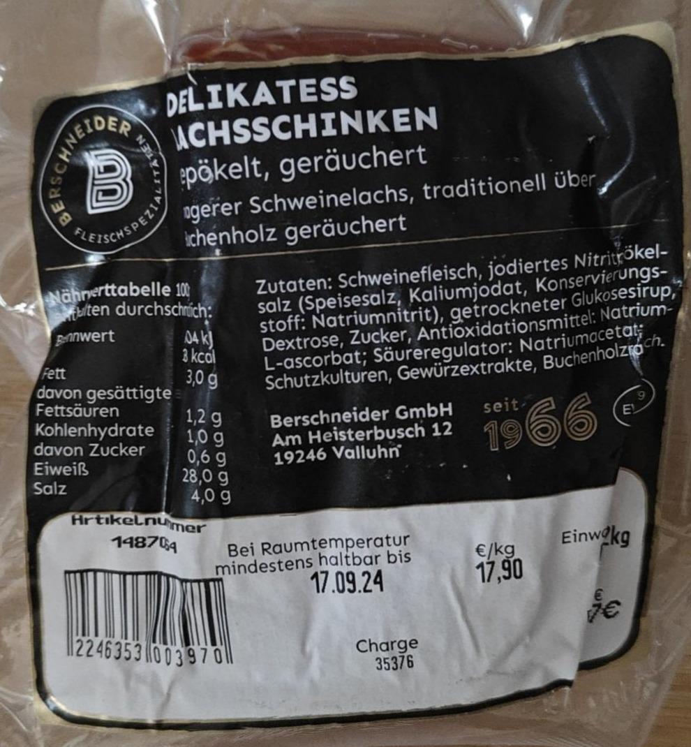 Zdjęcia - Delikatess lachsschinken Berschneider