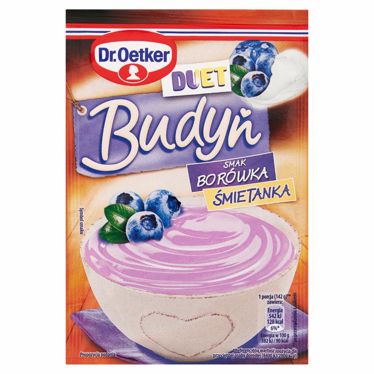 Zdjęcia - Dr. Oetker Duet Budyń smak borówka śmietanka 40 g