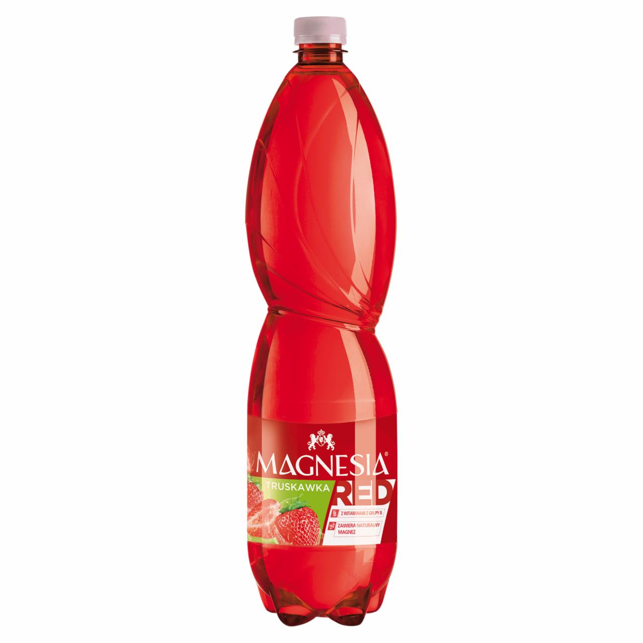 Zdjęcia - Magnesia Red Napój truskawka lekko gazowana 1,5 l