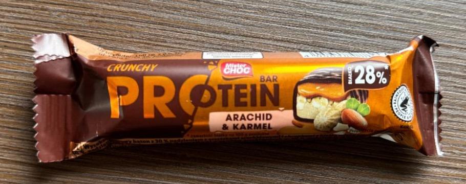 Zdjęcia - Crunchy protein bar arachid & karmel Mister Choc