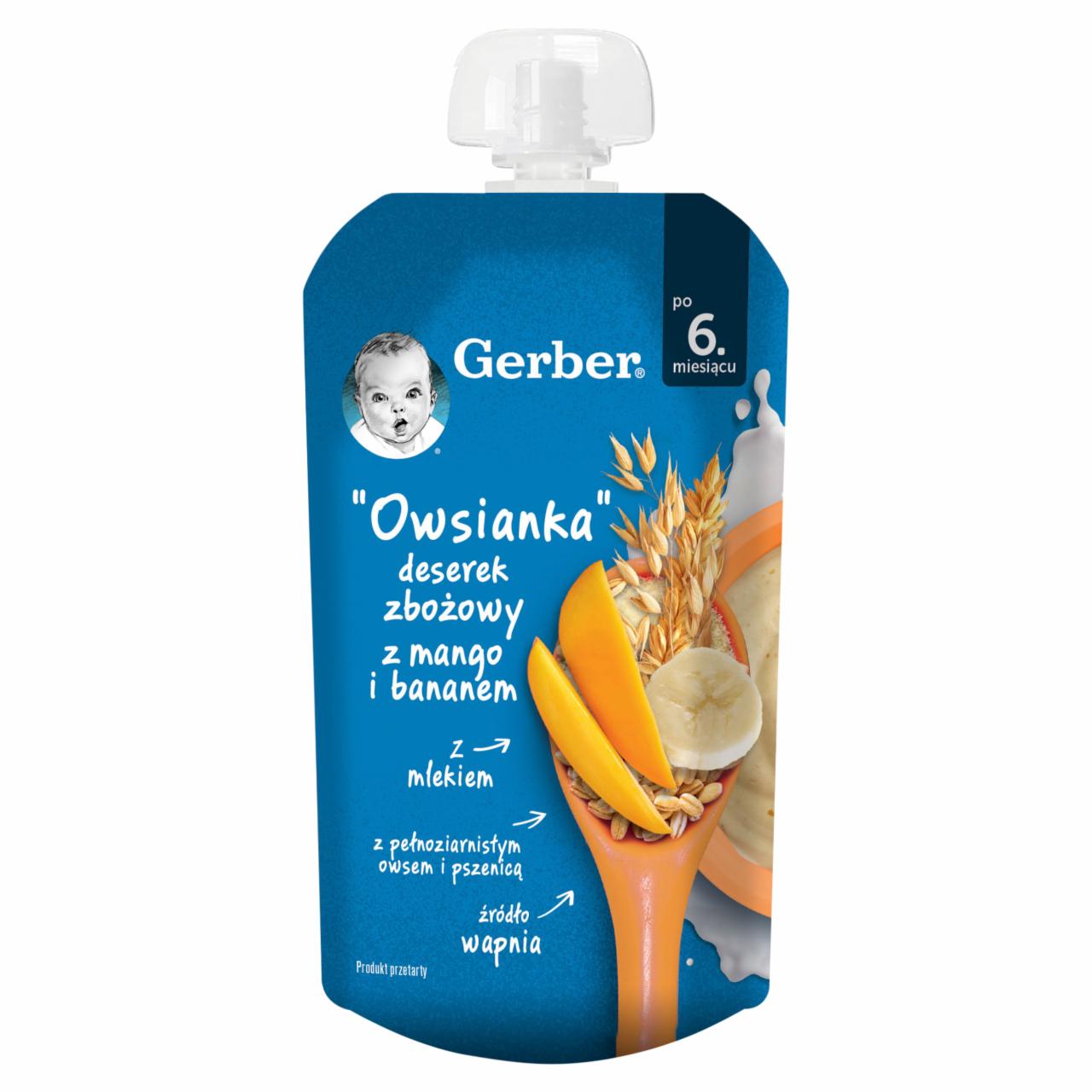 Zdjęcia - Gerber Owsianka deserek zbożowy z mango i bananem po 6. miesiącu 110 g