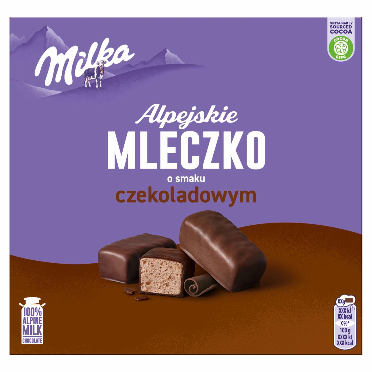 Zdjęcia - Milka Alpejskie Mleczko Pianka o smaku czekoladowym 330 g