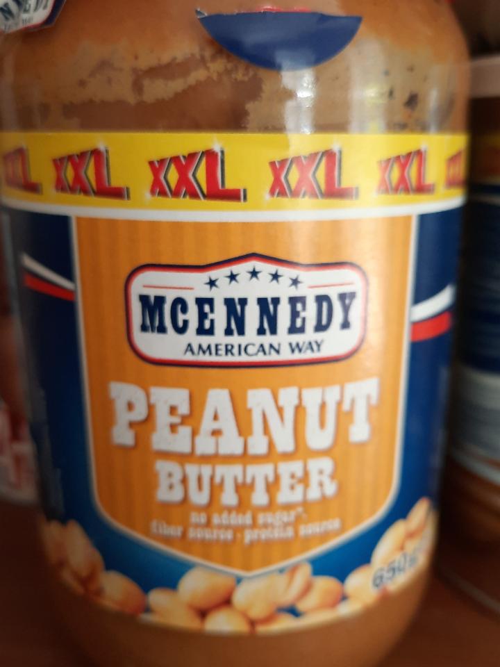 wartości Mcennedy Peanut kalorie, kJ i odżywcze butter -