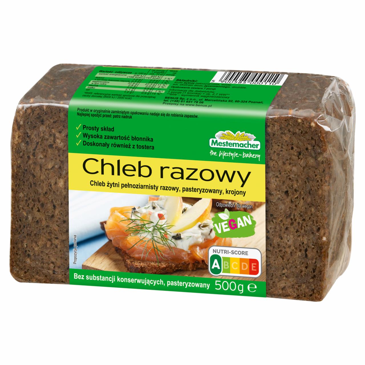 Zdjęcia - Mestemacher Chleb razowy 500 g