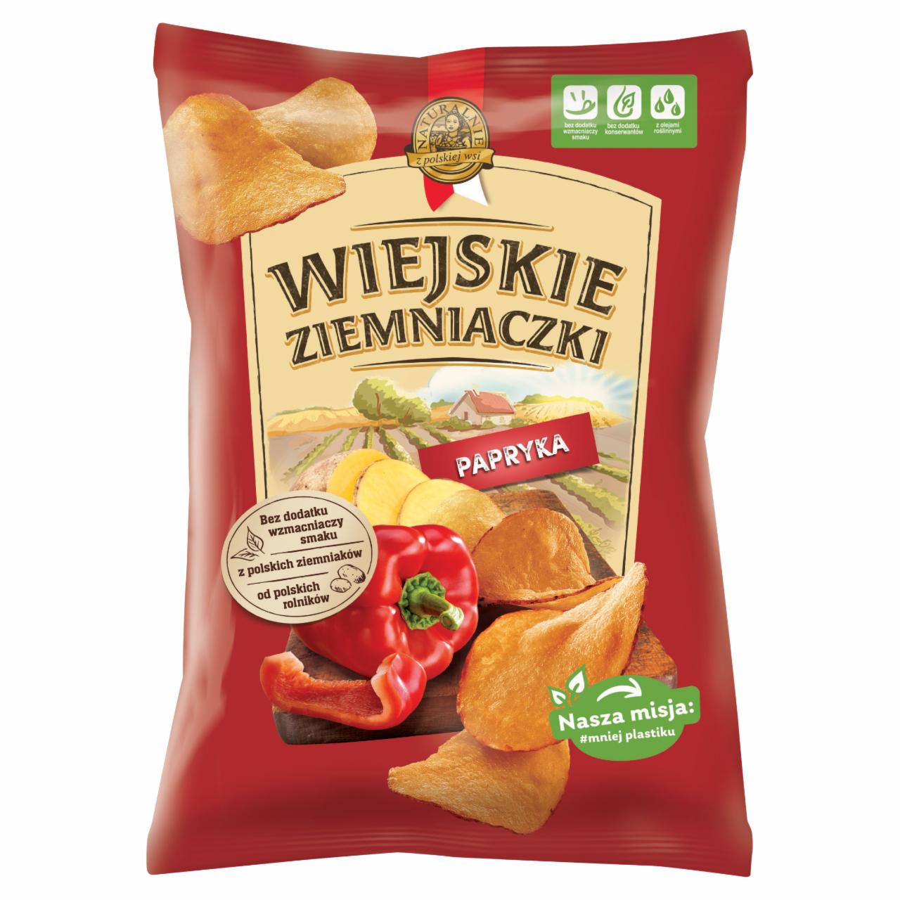 Zdjęcia - Wiejskie Ziemniaczki Chipsy ziemniaczane papryka 130 g