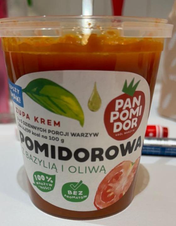 Zdjęcia - Pan Pomidor Zupa krem pomidorowa z bazylią i oliwą 400 g