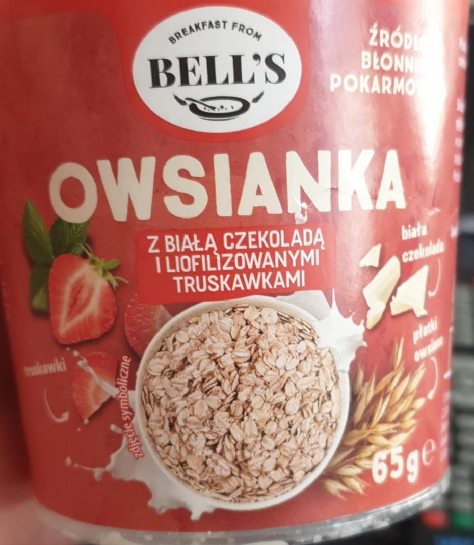 Zdjęcia - Owsianka z białą czekoladą i liofilizowanymi truskawkami Bell's