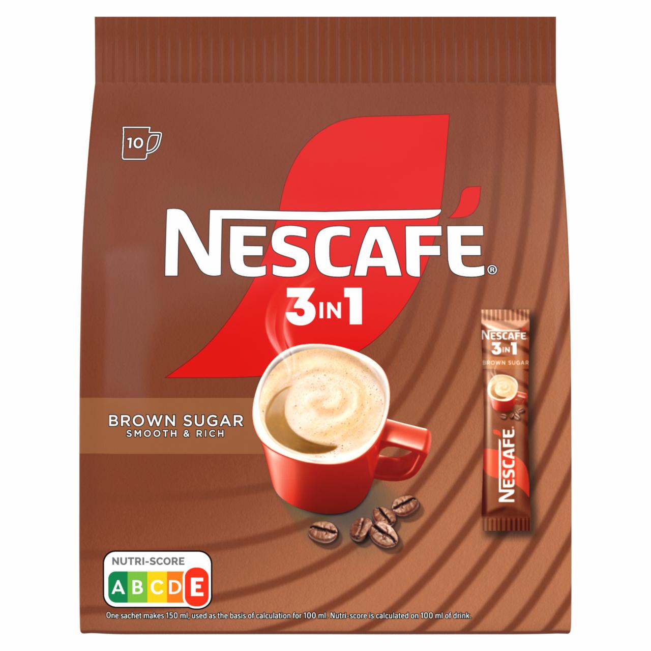 Zdjęcia - Nescafé 3in1 Brown Sugar Rozpuszczalny napój kawowy 165 g (10 x 16,5 g)