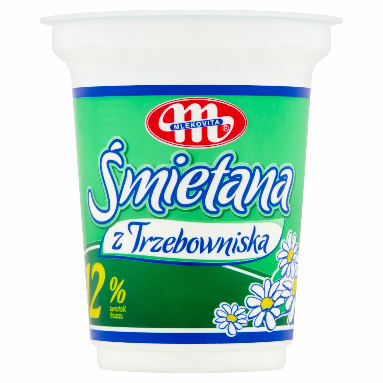 Zdjęcia - Mlekovita Śmietana z Trzebowniska 12% 330 g