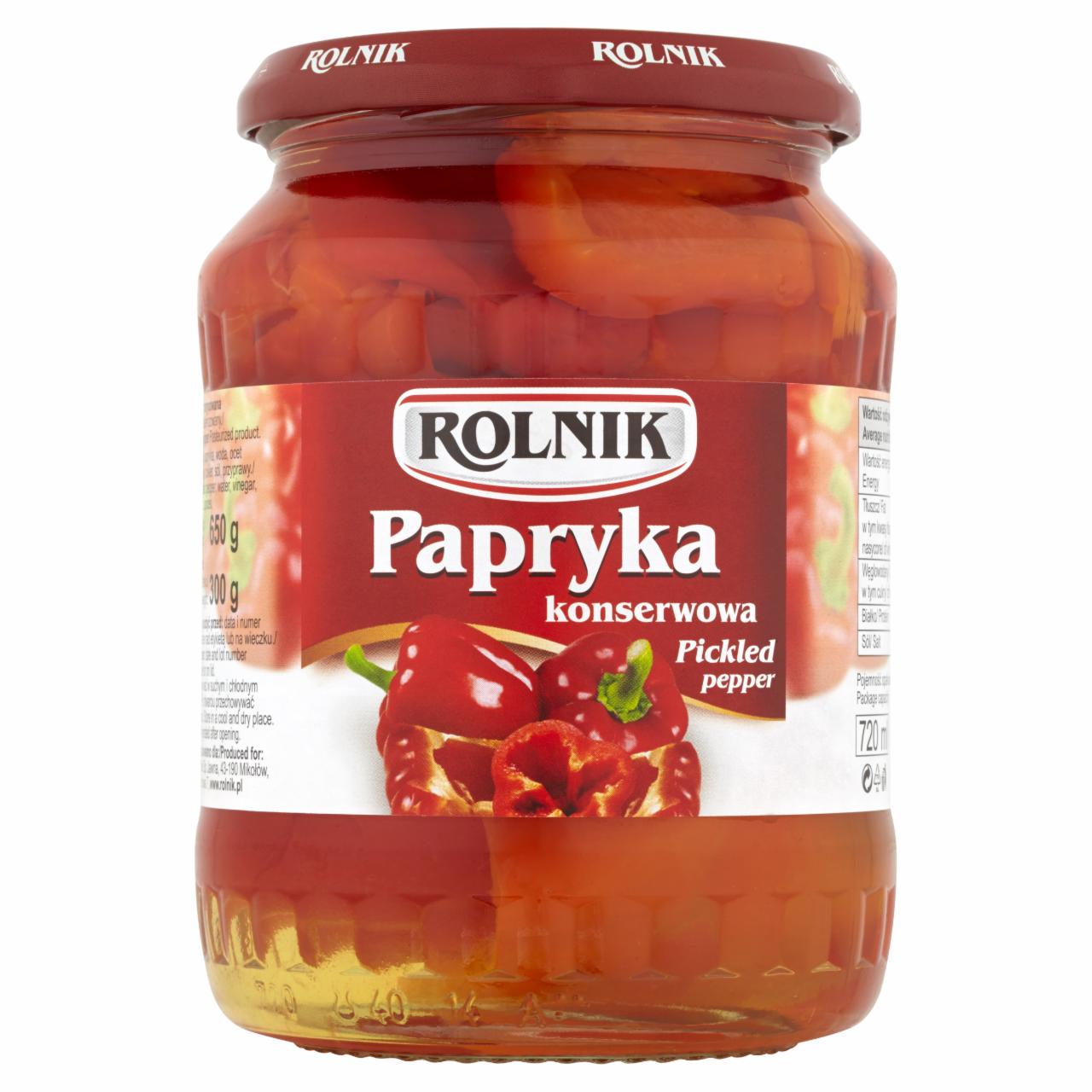 Zdjęcia - Rolnik Papryka konserwowa 650 g