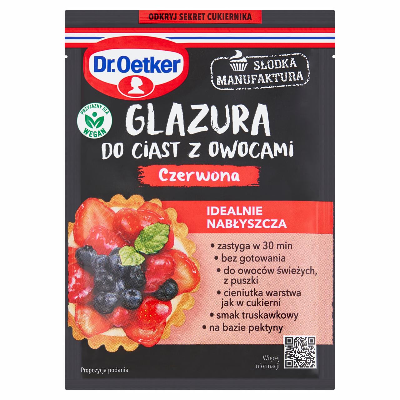 Zdjęcia - Dr. Oetker Słodka Manufaktura Glazura do ciast z owocami czerwona 10 g