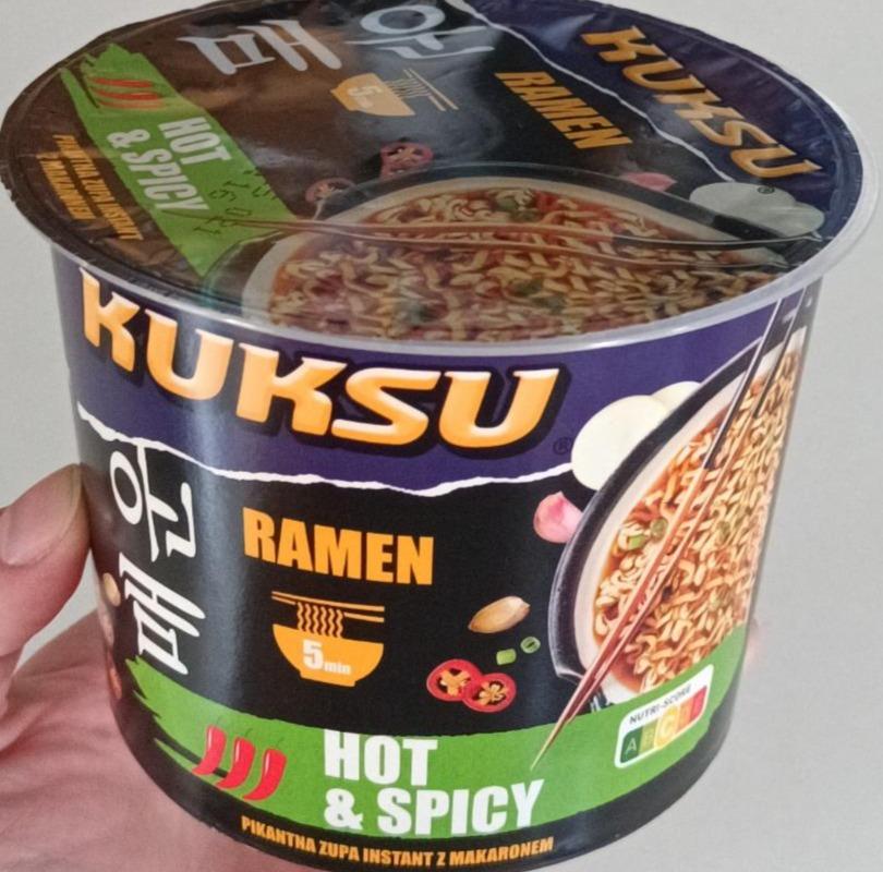 Zdjęcia - Ramen pikantna zupa instant z makaronem Hot & Spicy Kuksu