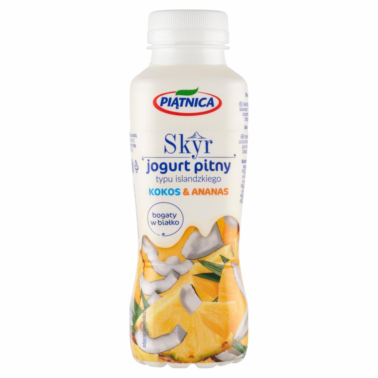 Zdjęcia - Piątnica Skyr jogurt pitny typu islandzkiego kokos & ananas 330 ml