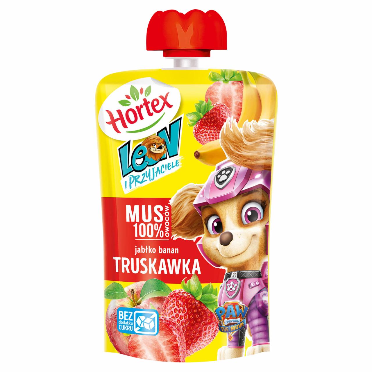 Zdjęcia - Hortex Leon i Przyjaciele Mus owocowy jabłko banan truskawka 100 g