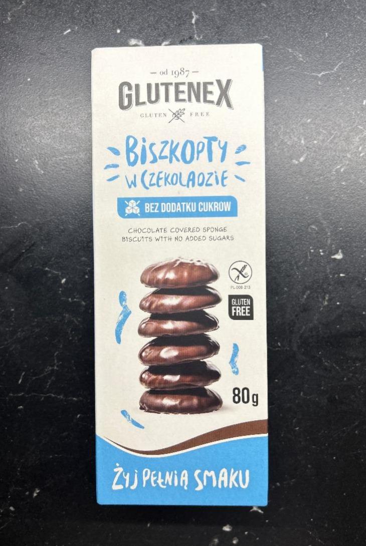 Zdjęcia - Biszkopty w czekoladzie bez dodatku cukrow gluten free Glutenex