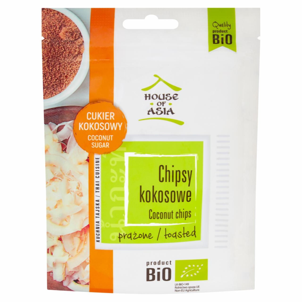 Zdjęcia - House of Asia Bio chipsy kokosowe prażone cukier kokosowy 40 g