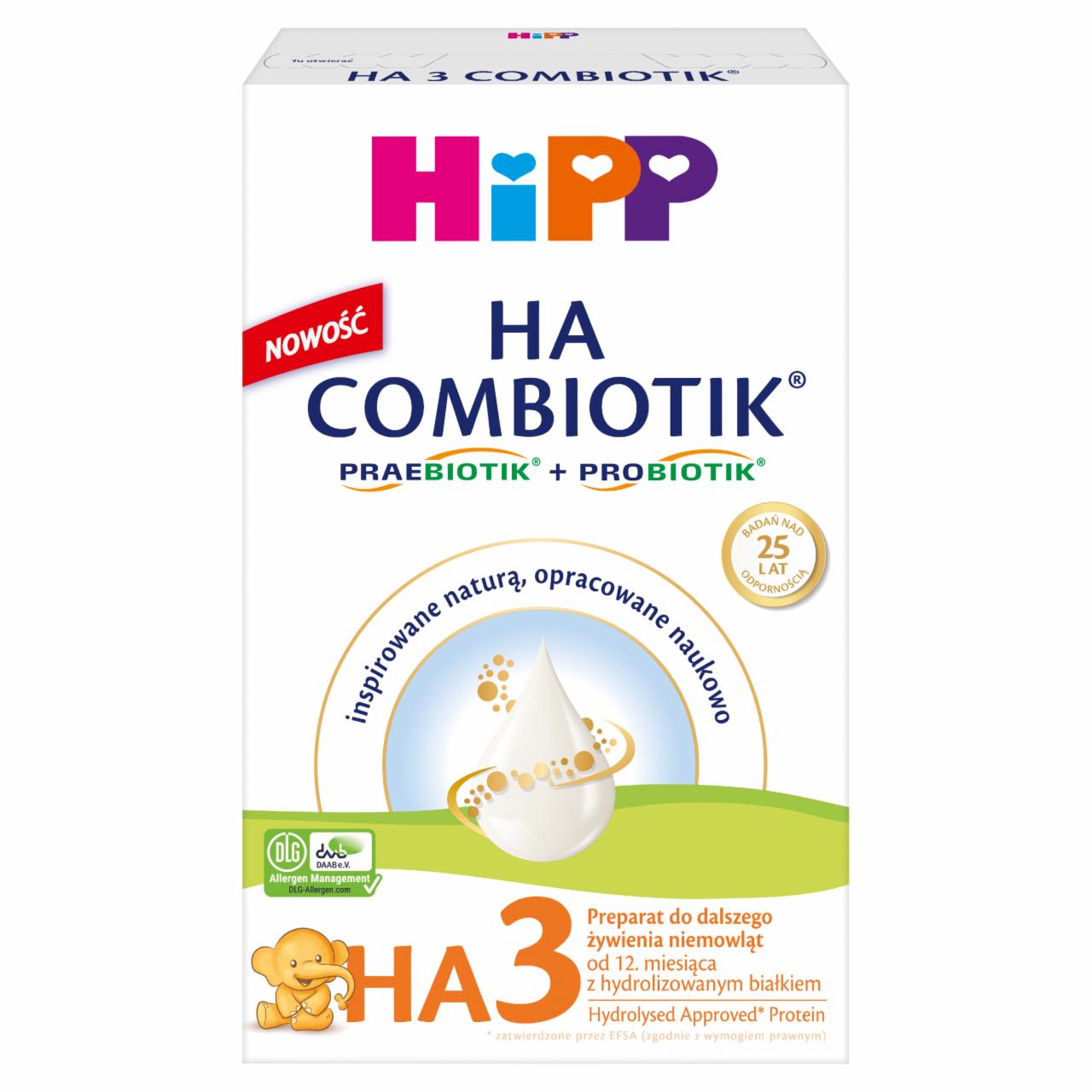 Zdjęcia - HiPP HA 3 Combiotik Preparat do dalszego żywienia niemowląt od 12. miesiąca 350 g