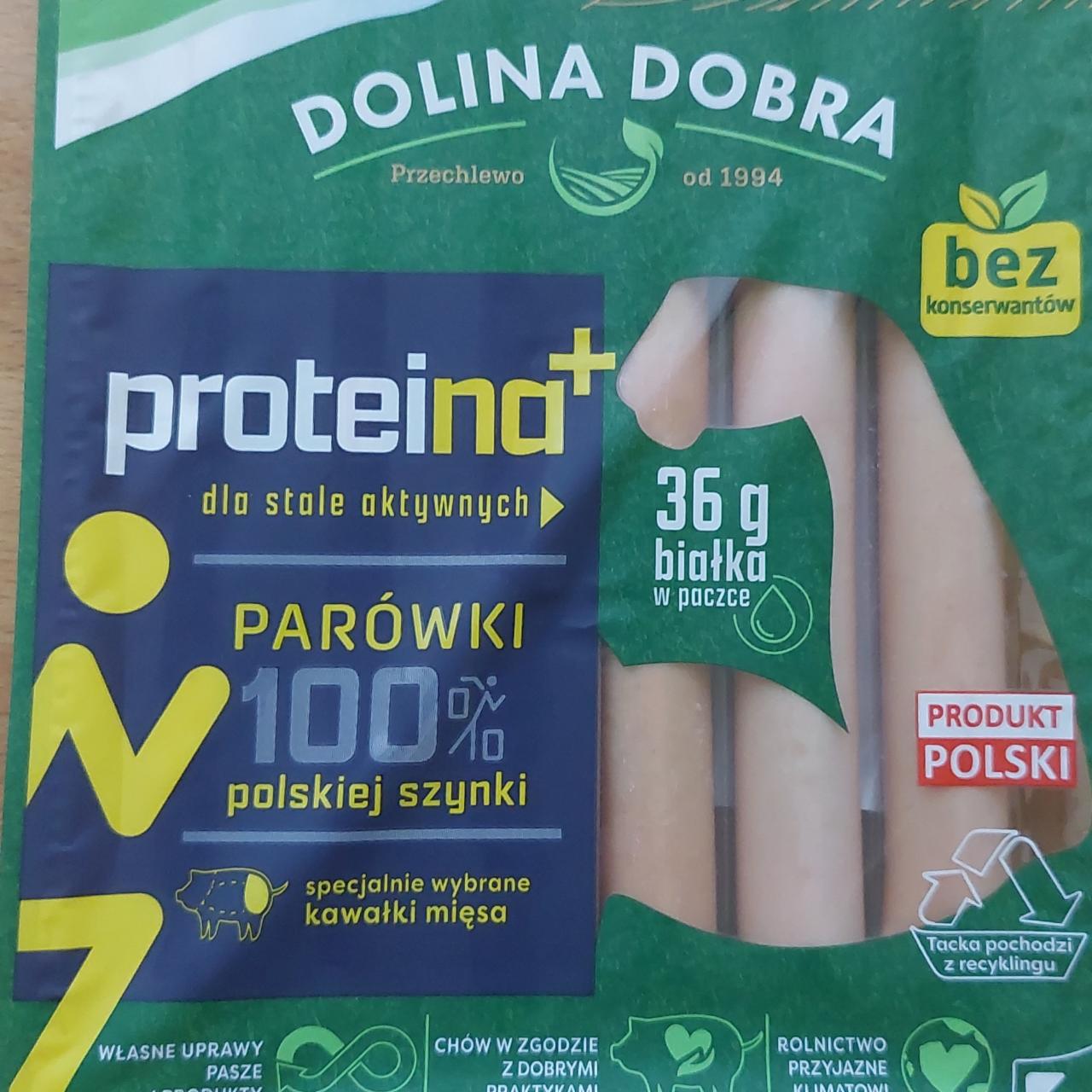 Zdjęcia - Proteina+ parówki 100 % polskiej szynki Dolina Dobra