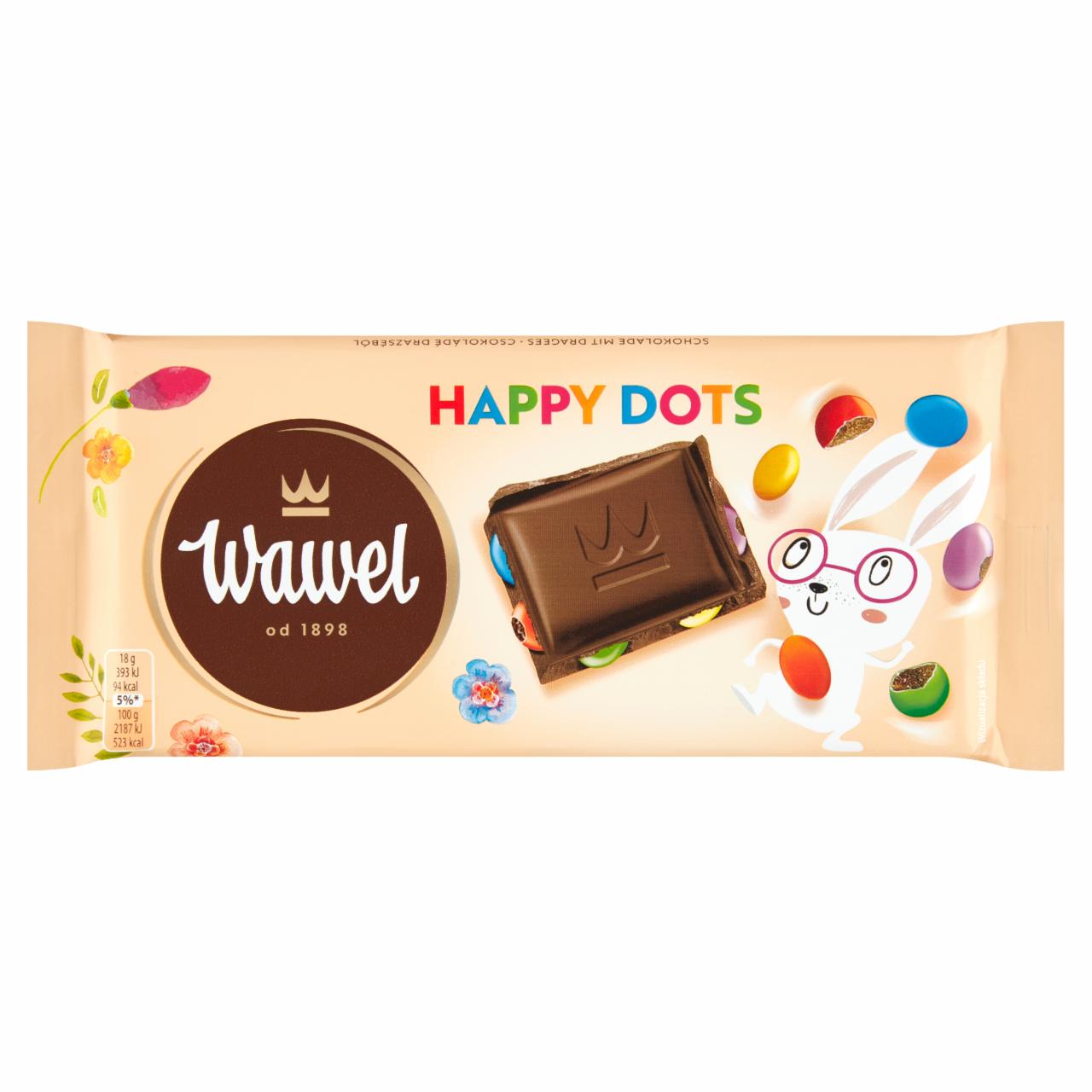 Zdjęcia - Wawel Happy Dots Czekolada deserowa 90 g