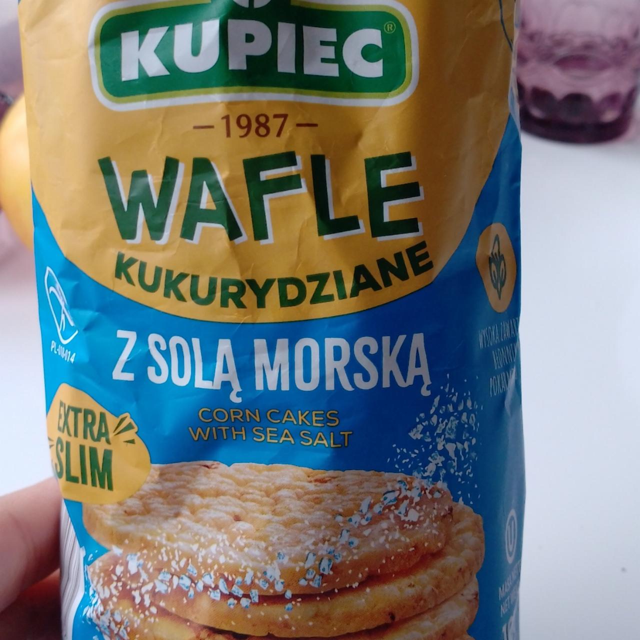 Zdjęcia - Kupiec Extra Slim Wafle kukurydziane z solą morską 105 g