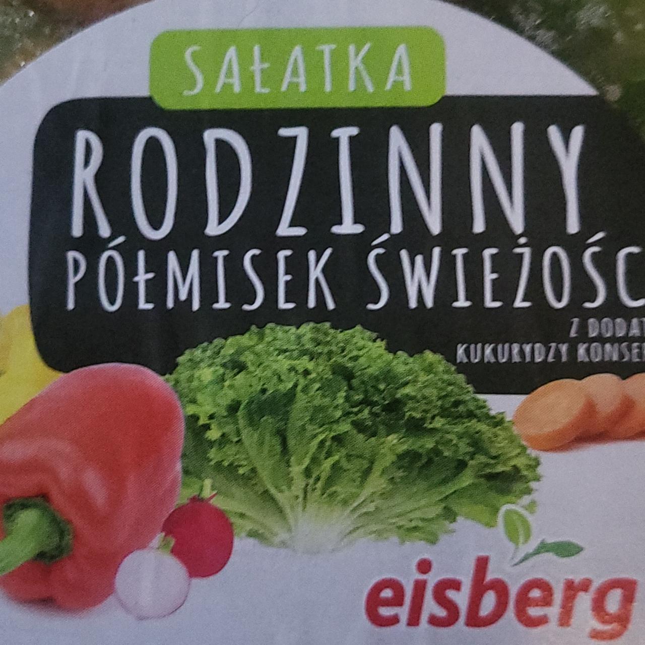 Zdjęcia - Sałatka rodzinny półmisek świeżości z dodatkiem kukurydzy konserwowanej Eisberg