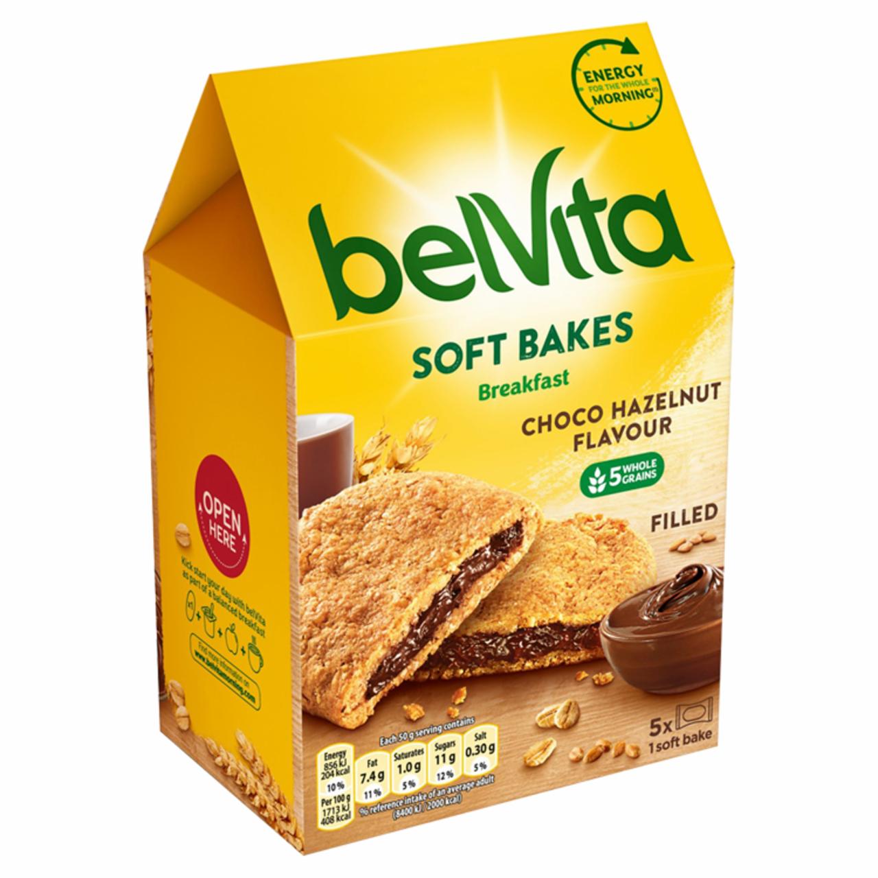 Zdjęcia - belVita Breakfast Ciastka zbożowe z nadzieniem o smaku czekoladowo-orzechowym 250 g