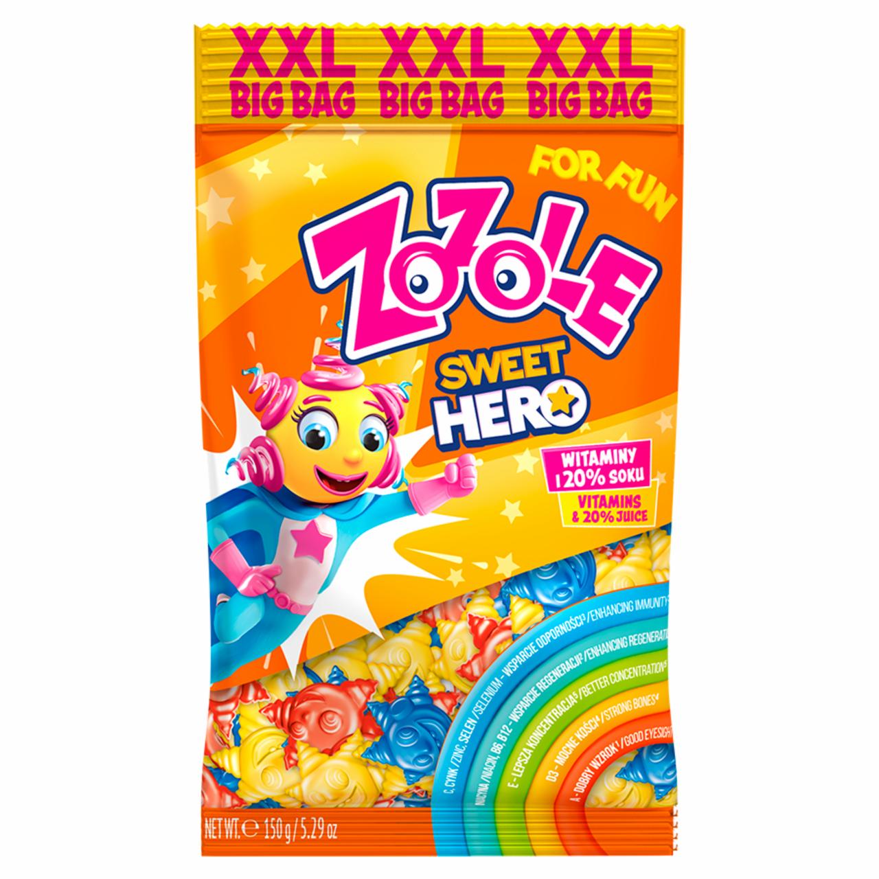 Zdjęcia - Zozole Sweet Hero XXL Mix żelków o smaku wiśniowym truskawkowym marakui i pomarańczy 150 g