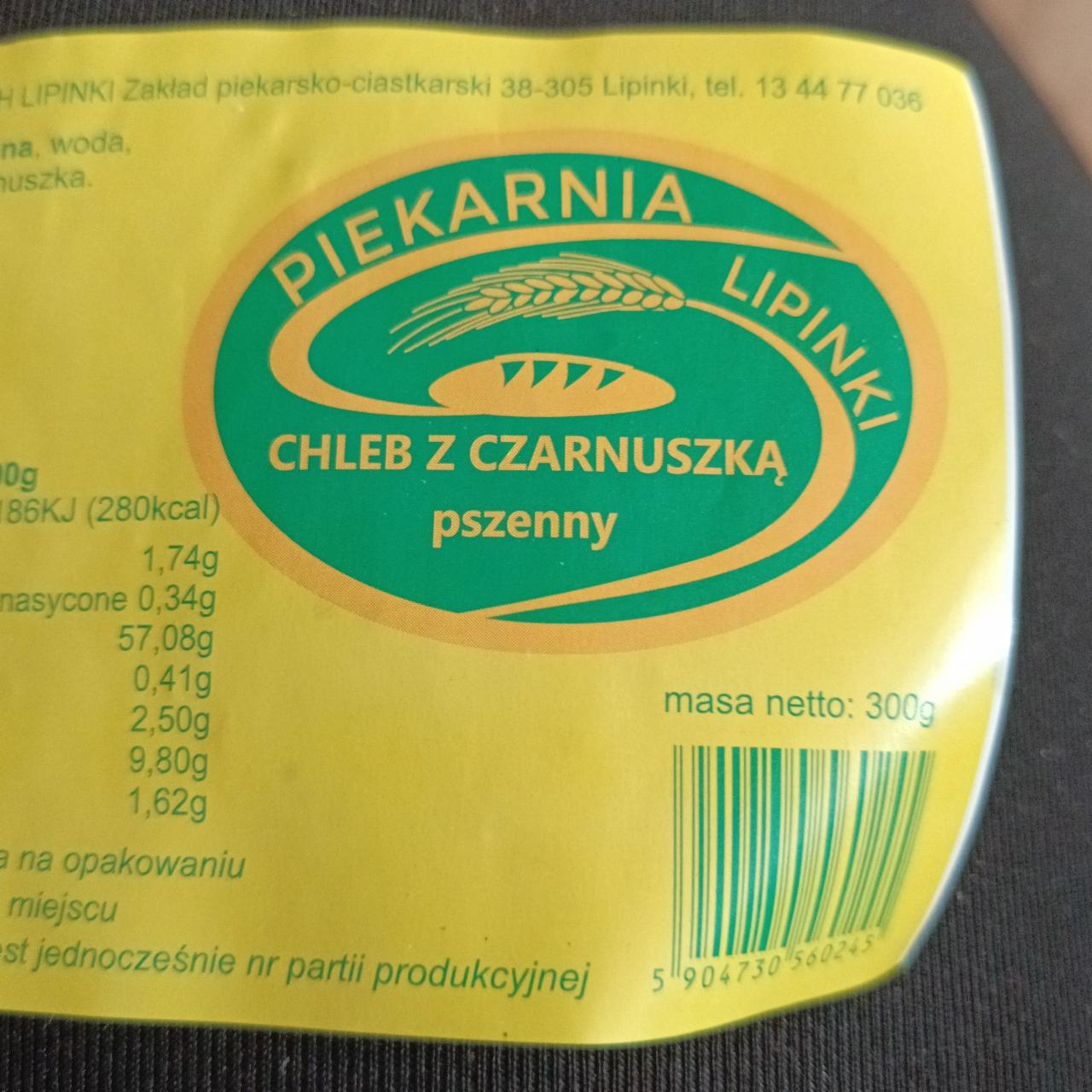 Zdjęcia - Chleb pszenny z czarnuszką Piekarnia Lipinki