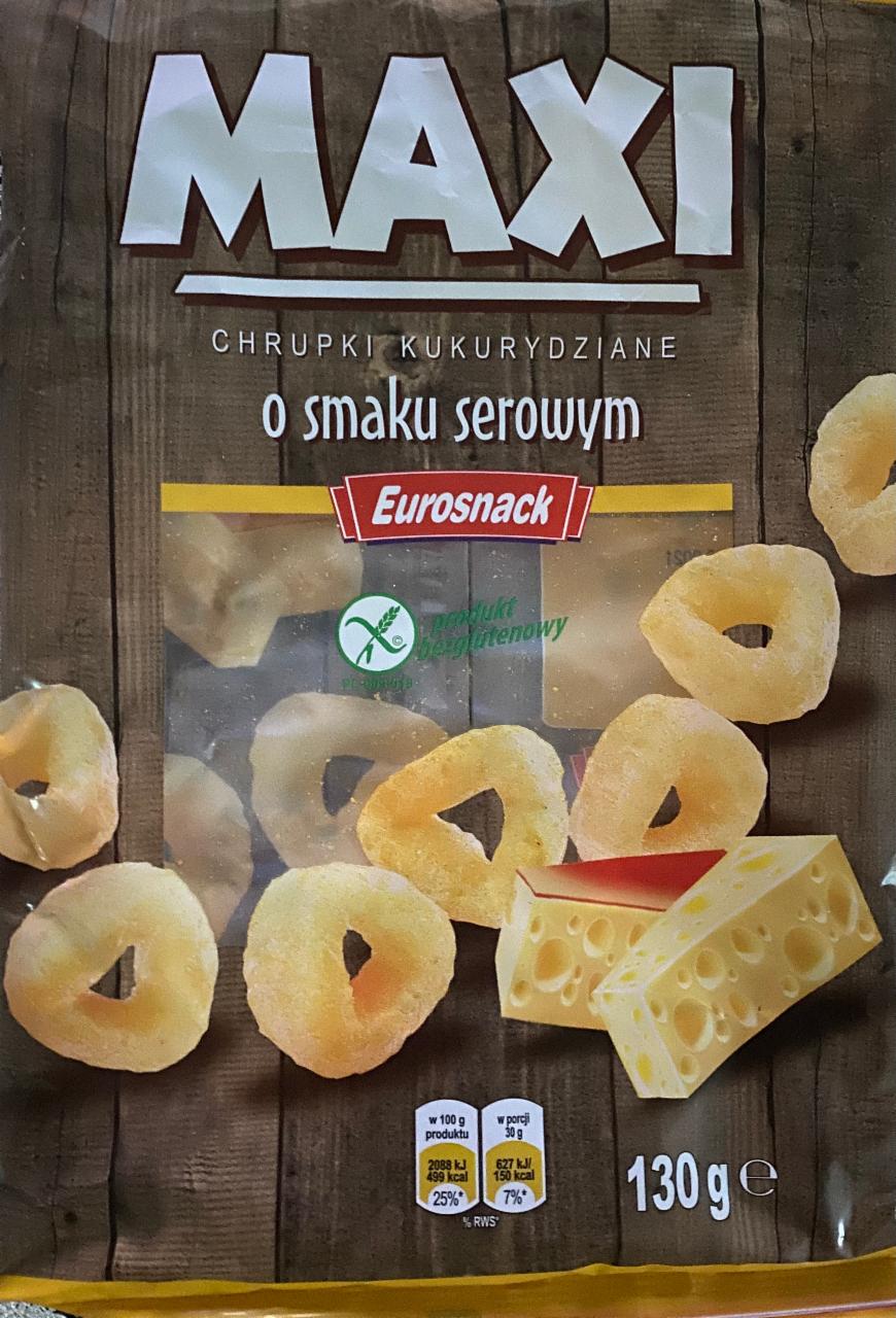 Zdjęcia - Bezglutenowe MAXI Chrupki kukurydziane o smaku serowym