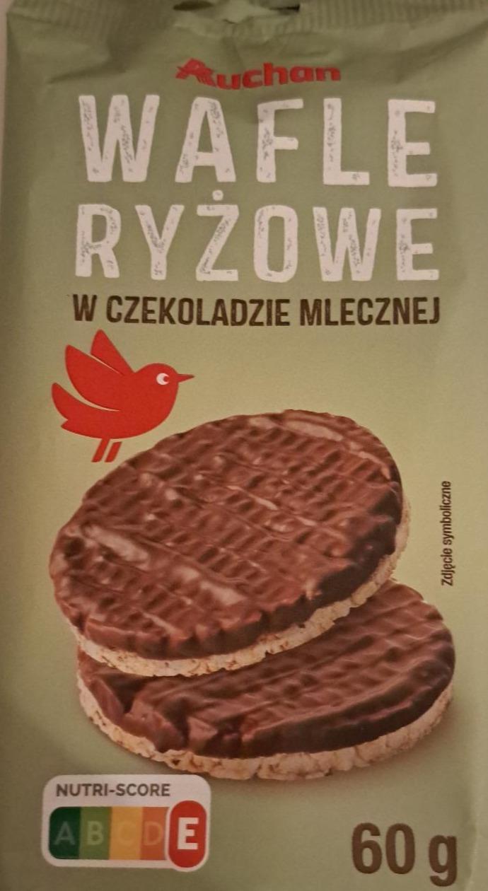 Zdjęcia - Wafle ryżowe w czekoladzie mlecznej Auchan